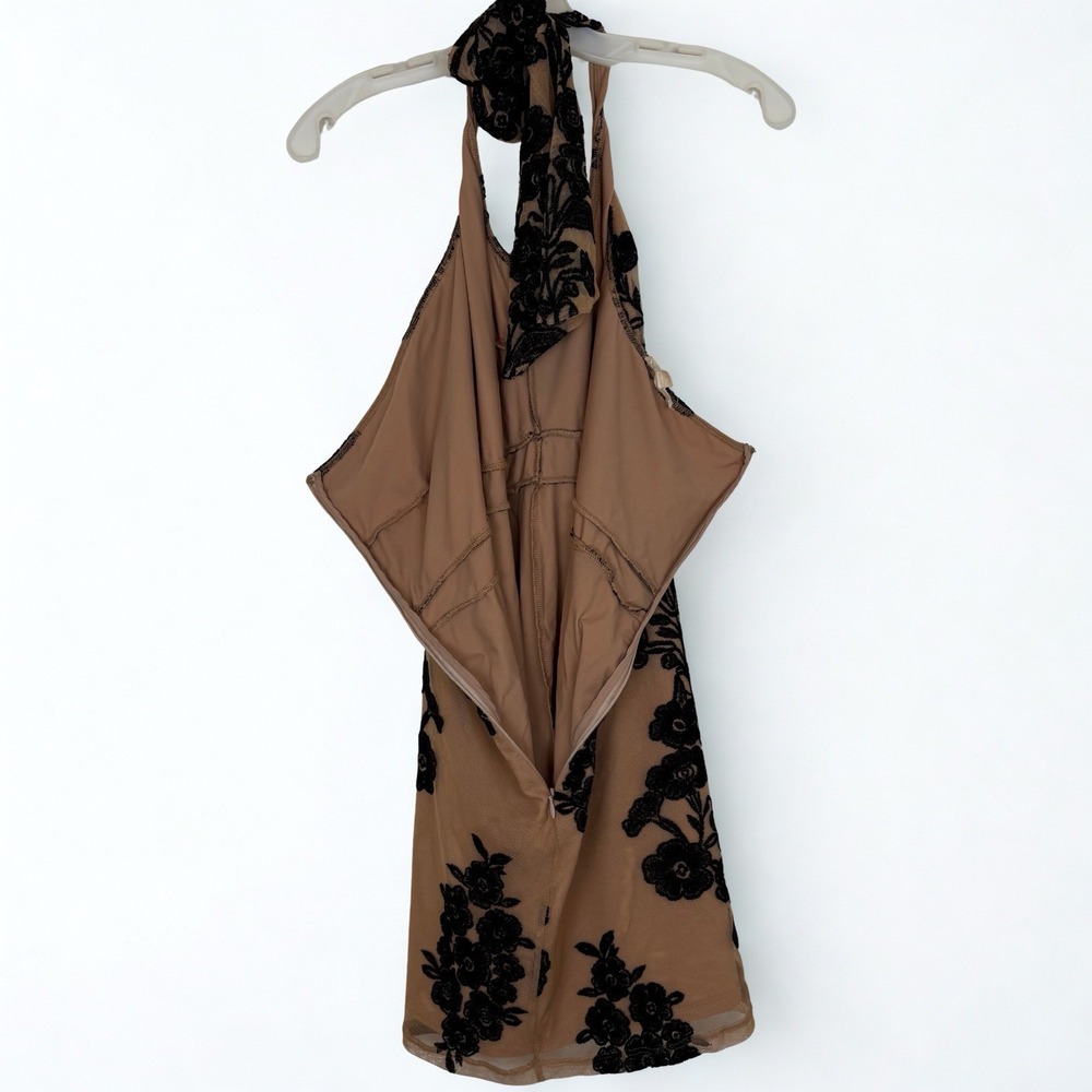 For Love & Lemons Temecula Mini Dress Medium Embroidery Lace Romantic Black - Picture 13 of 15